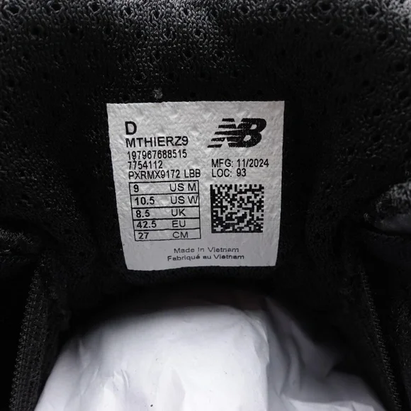 NEW New Balance Fresh Foam X Hierro V9 Trail Shoes Men's MTHIERZ9 Black Cement - Picture 7 of 14